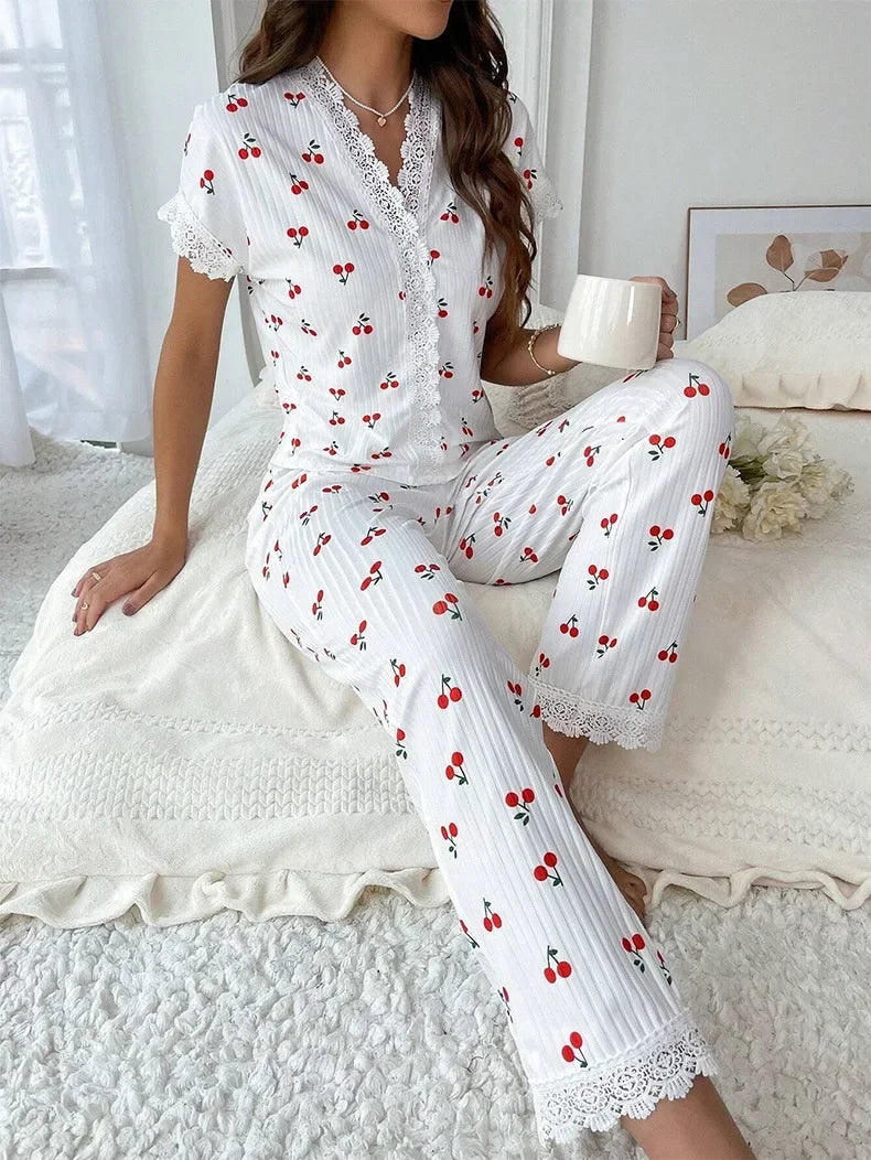 Cherry Print Sleepwear