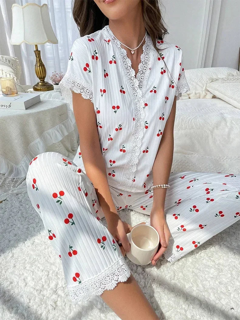 Cherry Print Sleepwear